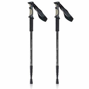 Bafx Products 1 Pair (2 Poles) Adjustable Anti Shock Strong & Lightweight Aluminum Hiking Poles for Walking or Trekking