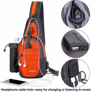 AmHoo Sling Backpack Chest Shoudler Crossbody Bag Waterproof Hiking Daypack